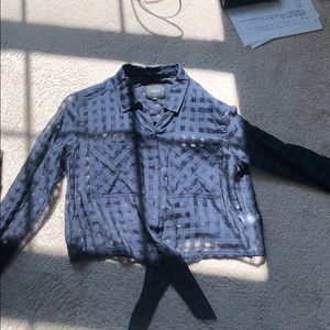 Rails checkered see through top